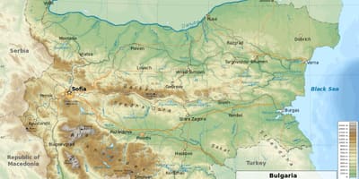 Карта на Бугарија географија