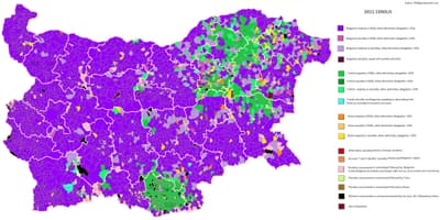 Мапата на етничка Бугарија