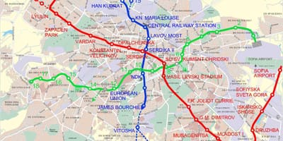 Карта на Бугарија метро