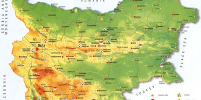 Бугарскиот планините мапа