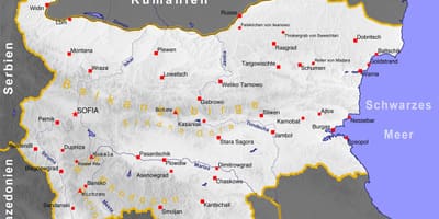 Карта на бугарското крајбрежје